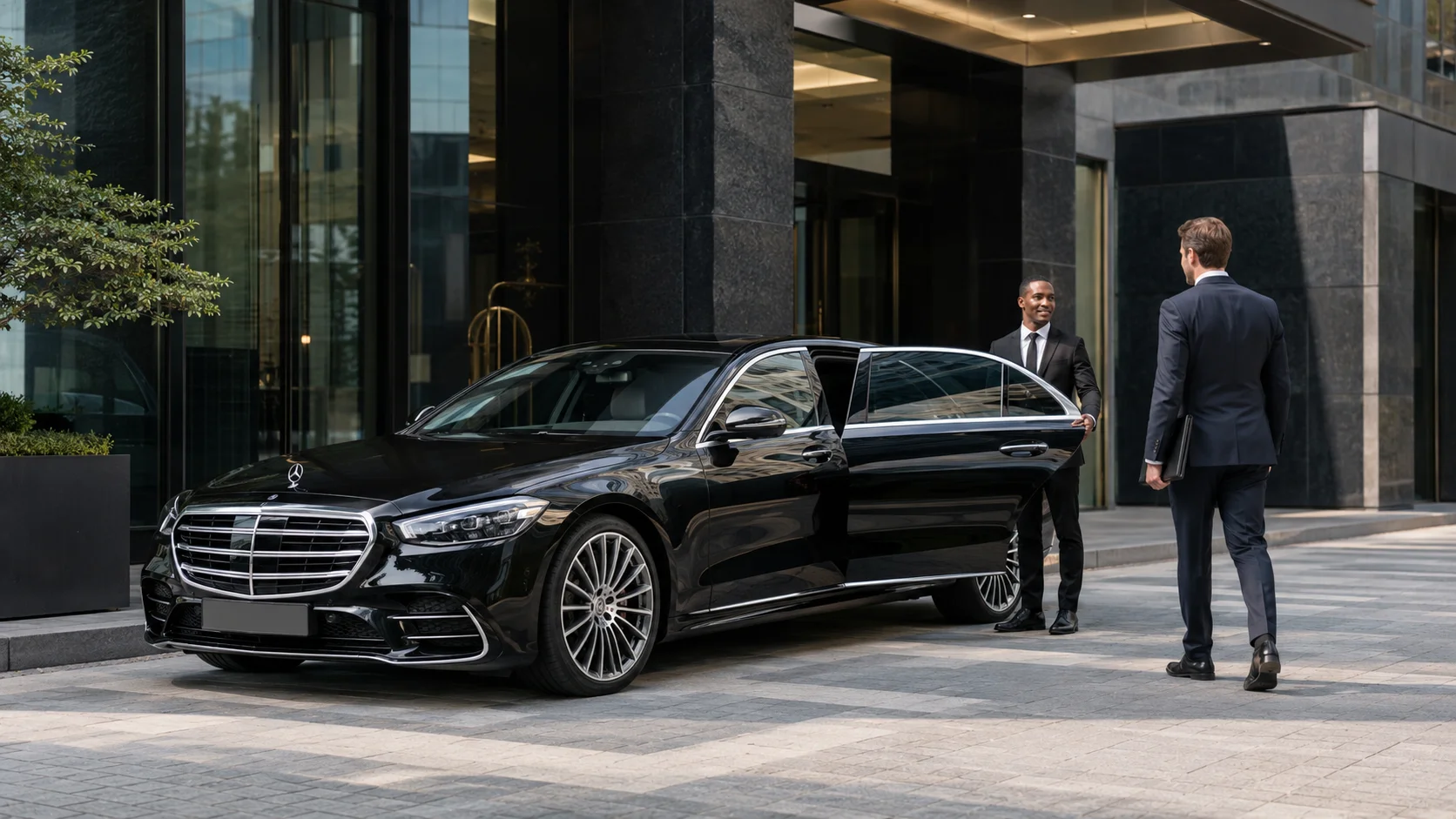 Executive black SUV chauffeur service for corporate transportation across the USA